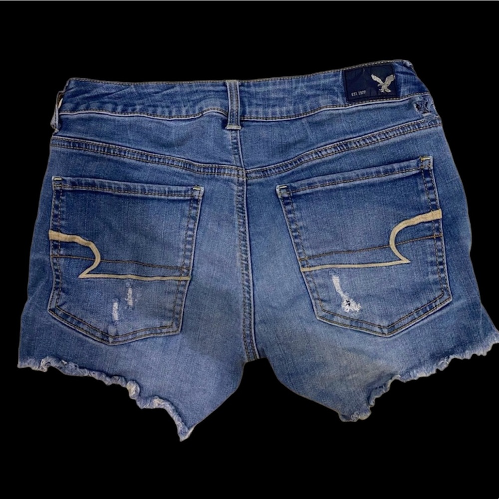 American Eagle Midi Super Stretch Jean Shorts - Picture 2 of 6